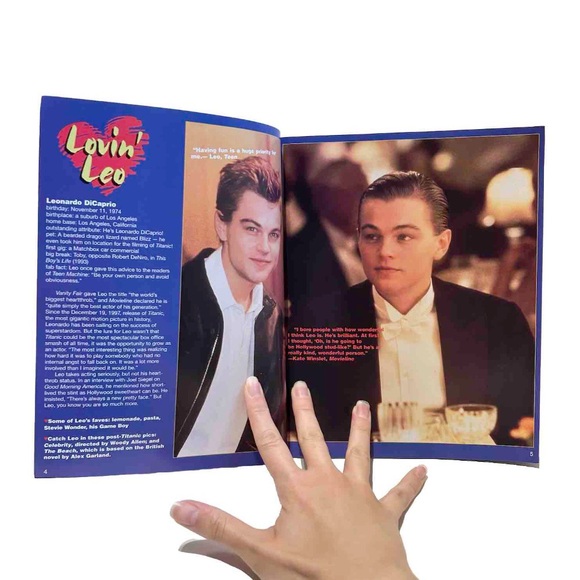 Vintage 1998 Scholastic Boys We Love Book Famous Singers Actors Colour Prints - Picture 3 of 12